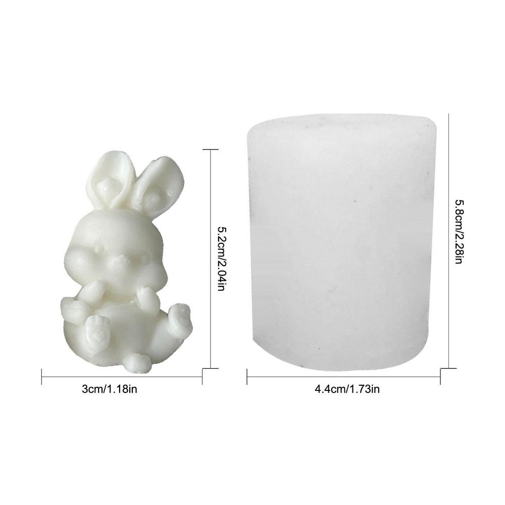 

Easter Rabbit Mold 4 Styles Silicone Bunny Mold DIY Rabbit Candles Resin Mould Epoxy Resin Casting Molds DIY Aromatherapy