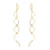 ZHOUYANG Chain Earring For Women Simple Style None Stone Rose Gold Color Ear Line Fashion Jewelry  ZYE236 ZYE237