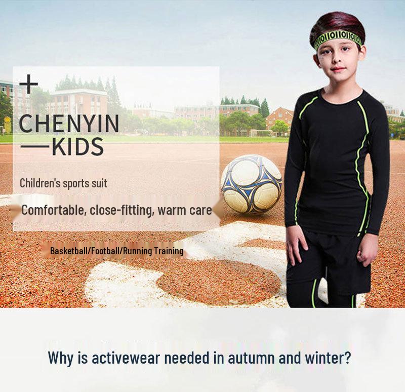 Dětská rychleschnoucí sportovní souprava: Chlapecké podzimní/zimní body pro basketbal a fotbal