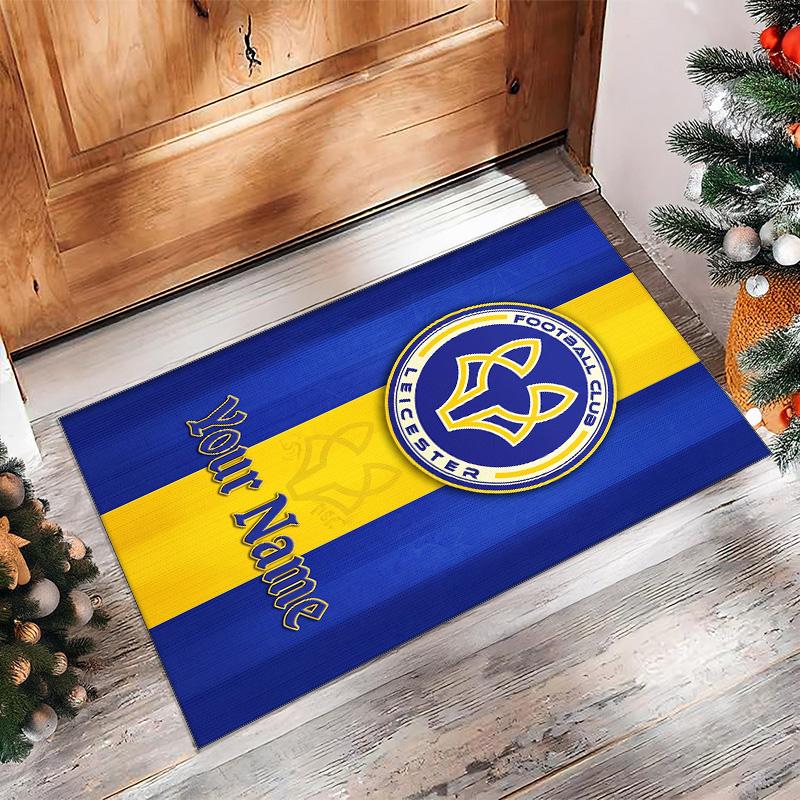 Leicester City Bedruckter Kristall-Samt-Teppich Rutschfester Kristall-Samt-Teppich für Sofa, Schlafzimmer, Innenbereich, Heimdekoration