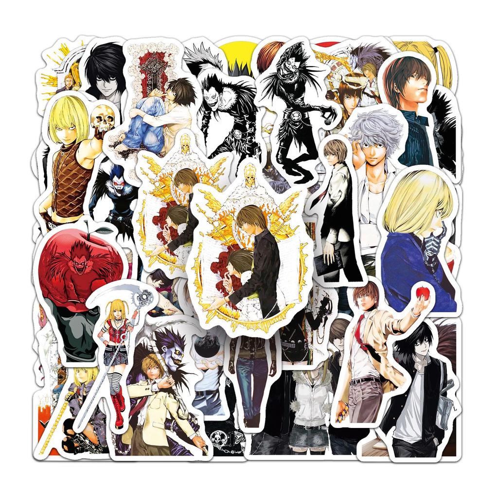 50 Japanese Anime Death Note Stickers - Popular Characters for Graffiti, Cars, and Laptops