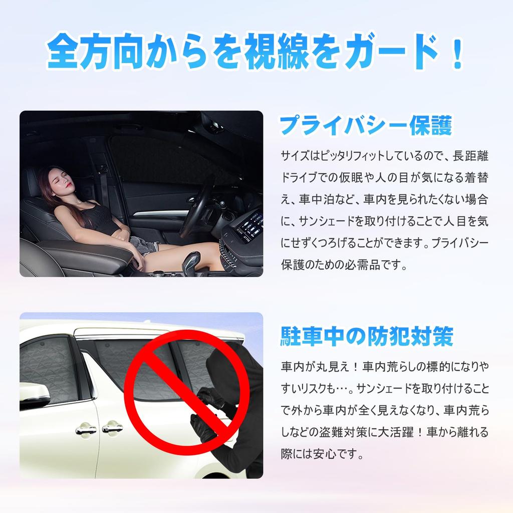 TELLIKA Sunshade for Toyota Hiace 200 Series and 5th Blackout Sunshade for Car Camping and Car Window Car Camping Outdoor Theft UV Sunshade with