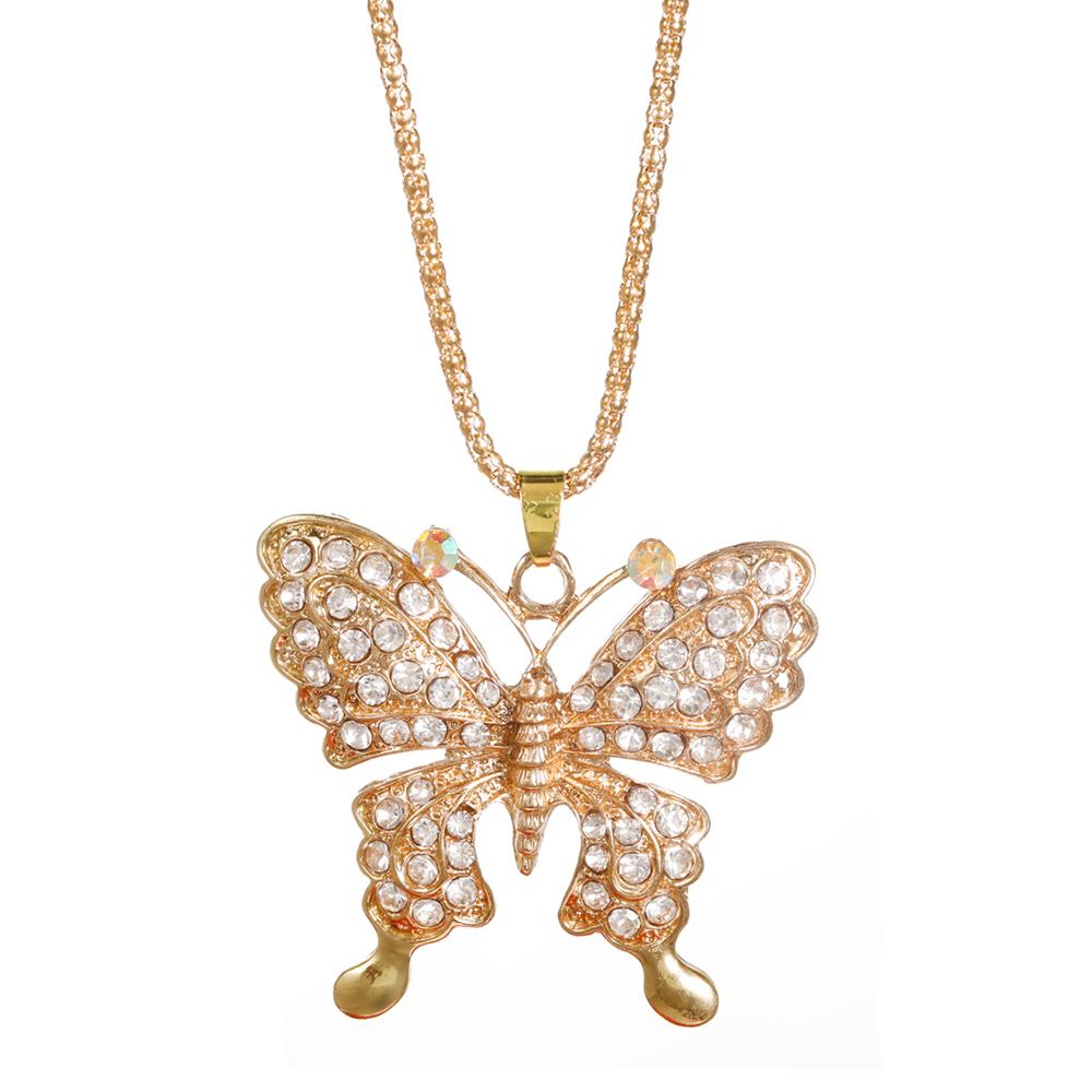 New Rhinestone Elephant Pendant High Quality Stainless Steel Chain Women's Street Style Accessories Fashion Necklace Jewelry