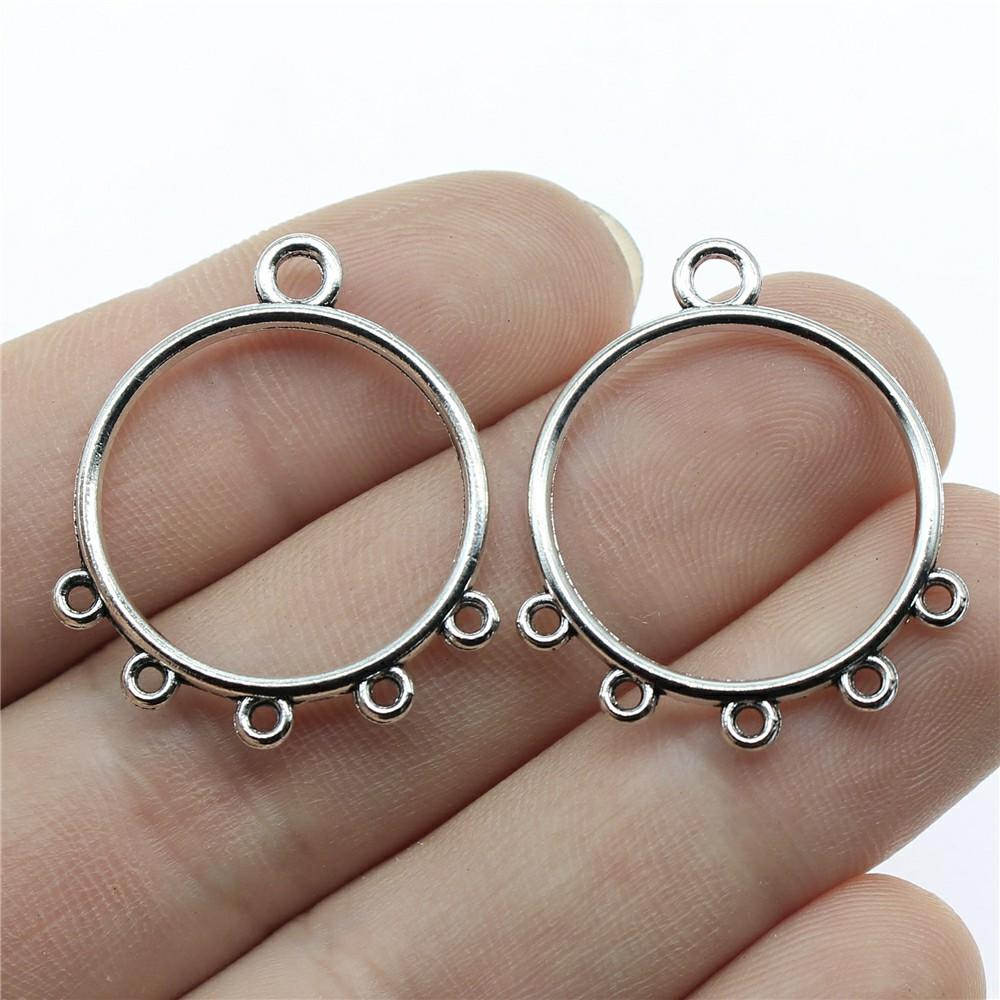 10pcs Charms Earring Connector Antique Silver Color Earring Connector Charms Earring Connector Charms For Jewelry Making