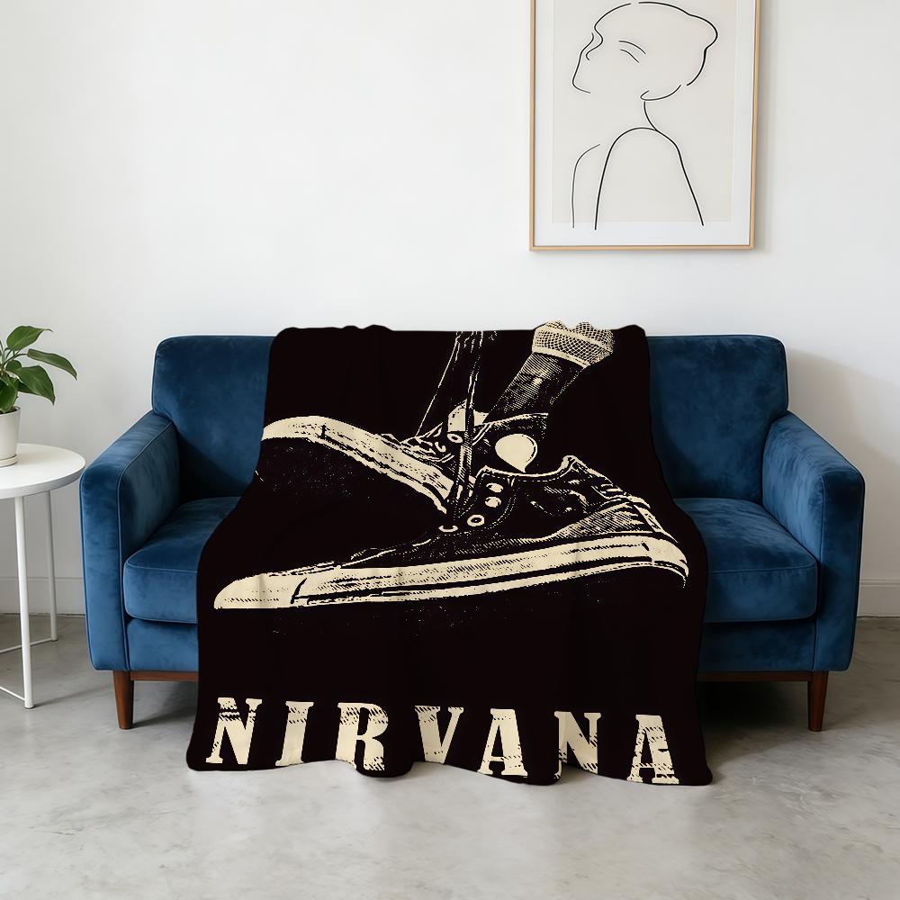 Band N-Nirvana-ES Rock Blanket Super Warm Comfortable Plush Throw Blanket Child Home Sofa Bedroom Gift