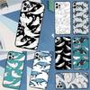 Blue Ocean Whales Pattern Case For iPhone 17 Air 16 15 14 13 11 12 Pro Max 13 Mini XR 15 16 Plus 16e Back Cover Shell