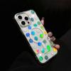 For iPhone 15 Pro Case Compatible with MagSafe Laser Flower PC+TPU Clear Phone Cover