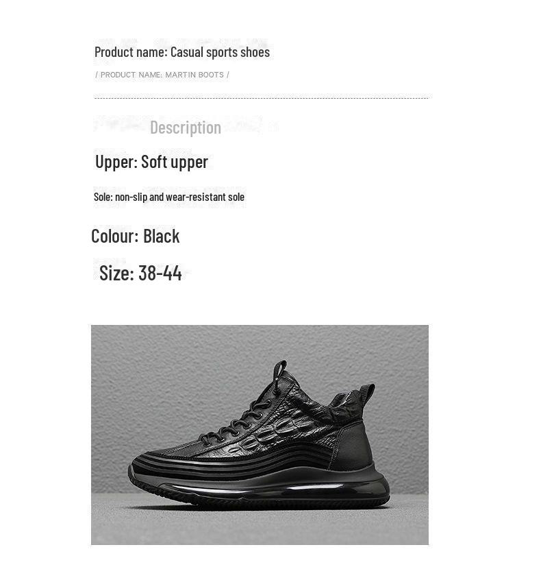 2024 Men's Trendy Korean Leather Sneakers: Casual, All-Match Sports Shoes