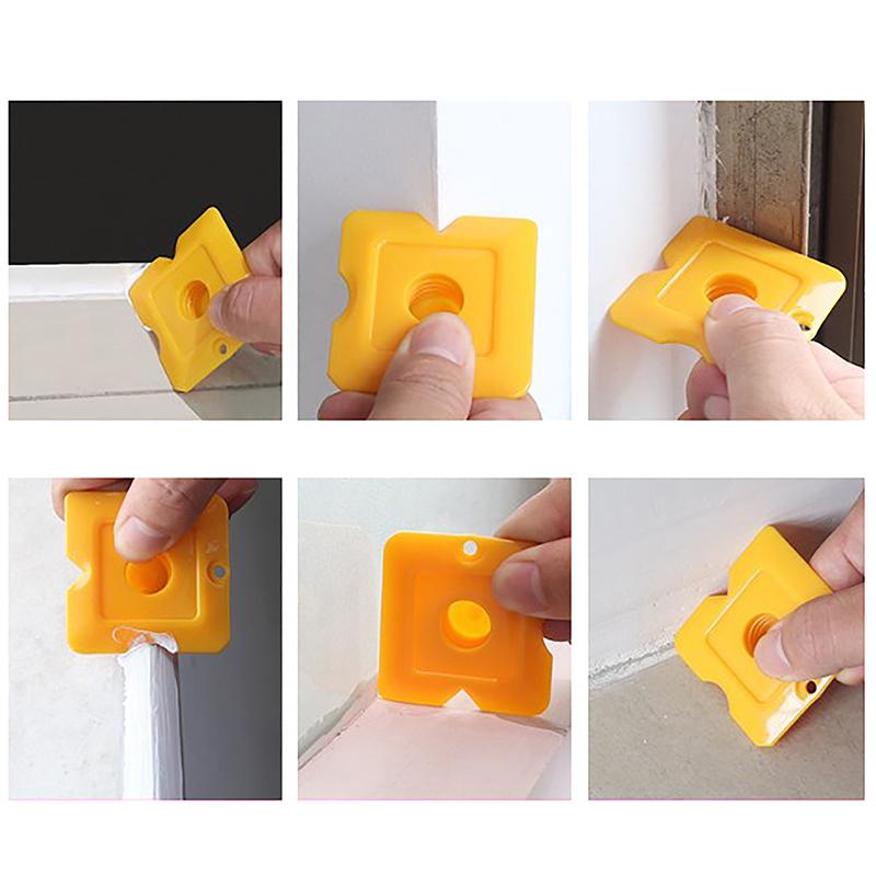 4pcs Silicone Applicator Scraper Sealant Smooth Remover Tool Silicone Sealant Tool Spreader Kit Caulk Tile Grout Applicator