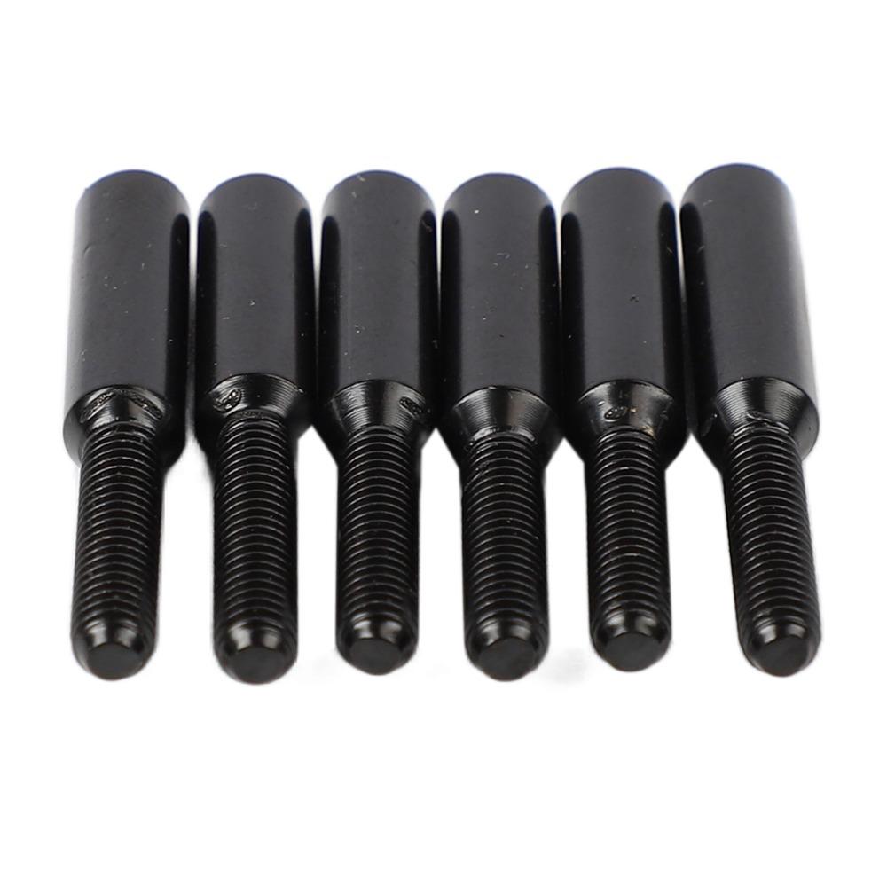 6PCS Black Electric Guitar Screws Metal Guitar Screw Set Replacement Hex Bolts For Electric Guitar