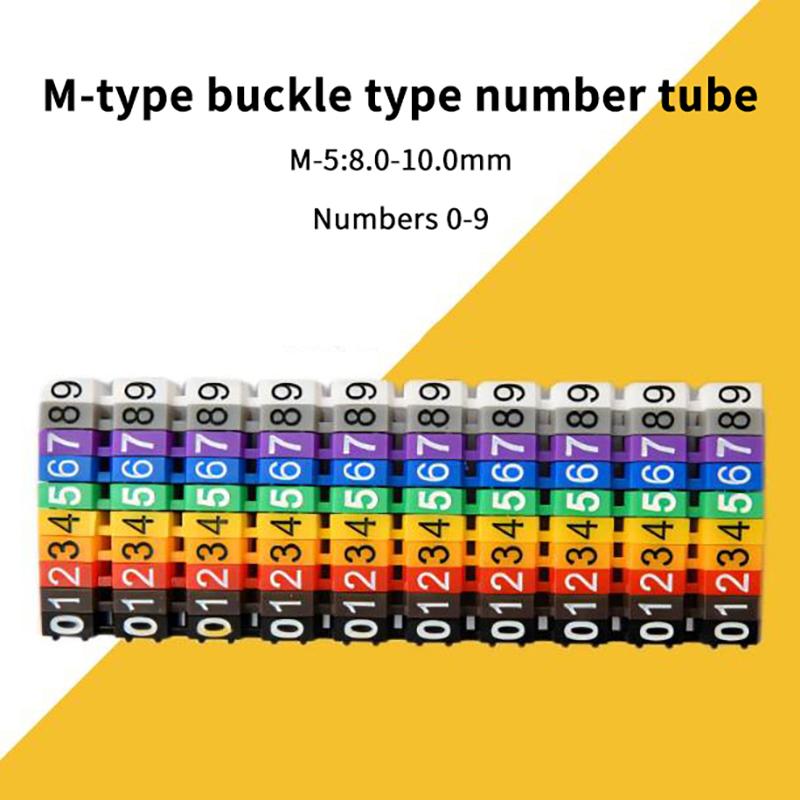 C-Typ 150 Stück Kabelmarkierer Etiketten Bunte Nummern-Tags Für 1,2-10mm Elektrokabel Effiziente Beschriftung Bürogebrauch
