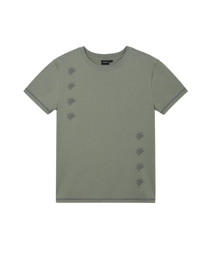 AAKAM Cracked Sun Half Top (Khaki)