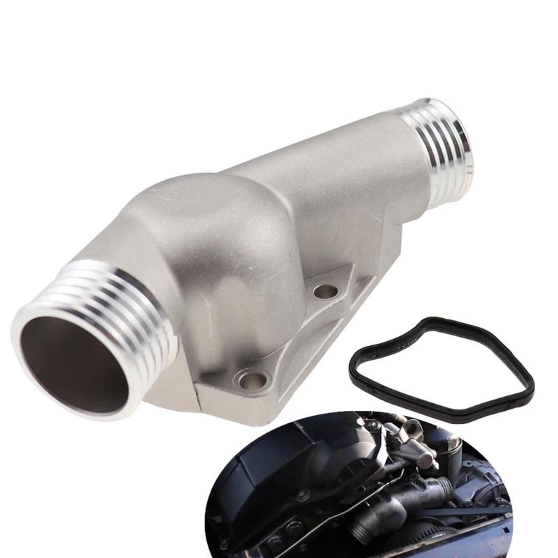 Aluminum Thermostat Housing Cover 11531722531 11531740437 055004N for E34 E36 323i Thermostat Cover with Gasket