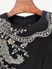 Elegant 2026 European & American Fashion Gown with Slit Sleeves & Beaded Rhinestone Details