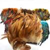 1Meter Natural Rooster Tail Feather Trims for Clothes Plumas 13-18cm Party Feathers for Crafts DIY Sewing Home Decoration Plume