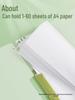 A4 Rotating Lever Arch File: Transparent Storage Folder for Students
