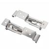 Rectangular Stainless Steel Car License Plate Spring Loaded Bracket License Plate Bracket Clamps Trailer Number Plate Clips 2Pcs