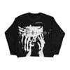 Unisex Hip Hop Streetwear Knitted Sweater Men Gothic Portrait Print Pullover Autumn Harajuku Sweater Women Oversized Sweater