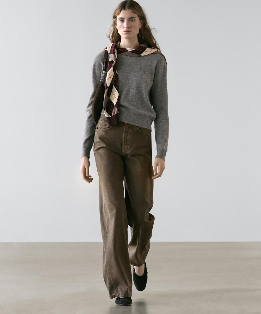 Masimodutti Wide Leg Denim Pants
