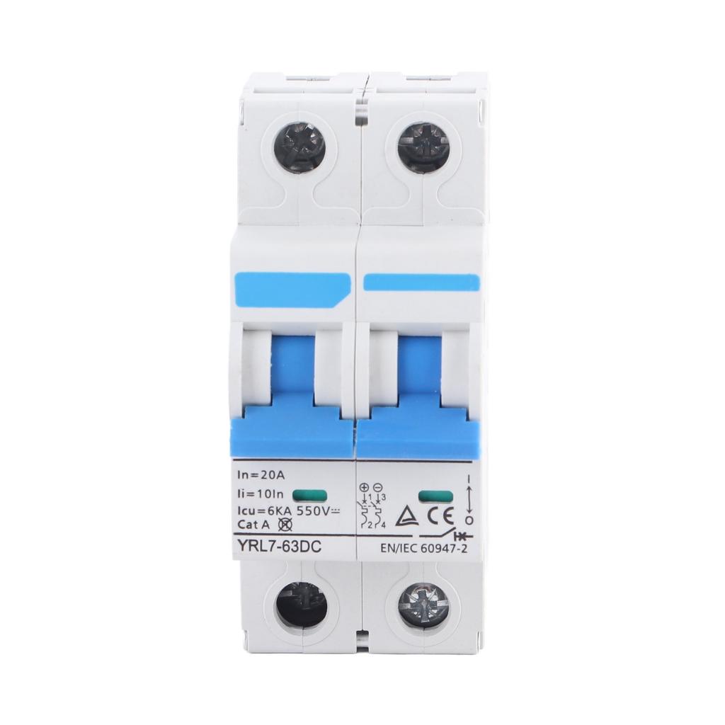 Leitungsschutzschalter 2-polig DIN-Schienenmontage Leitungsschutzschalter Trennschalter DC 550V 20A