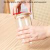 Reusable Glasses with Bamboo Lids and Glass Straw Beer Can Shaped Drinking Glasses Iced Coffee 2 Cleaning Brushes 17oz 4Pc Set