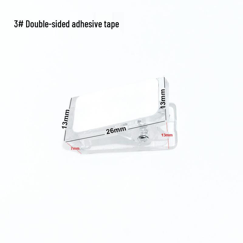 Clear Double-Sided Acrylic Plastic Clips - Versatile Office & Photo Stationery