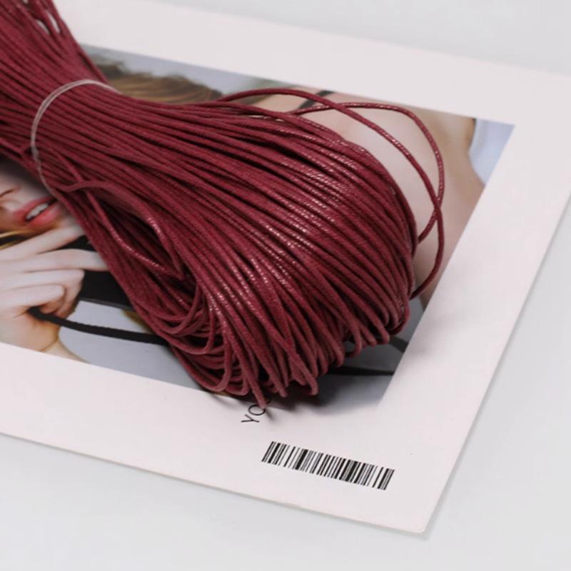 About 45m Wax Thread Cotton Cord Waxed Cotton Braided Rope for Braided Macrame Sewing Tools DIY Handmade Braided Rope Crafts