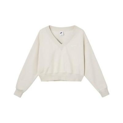 Women's Solid Color Short V-Neck Sweatshirt