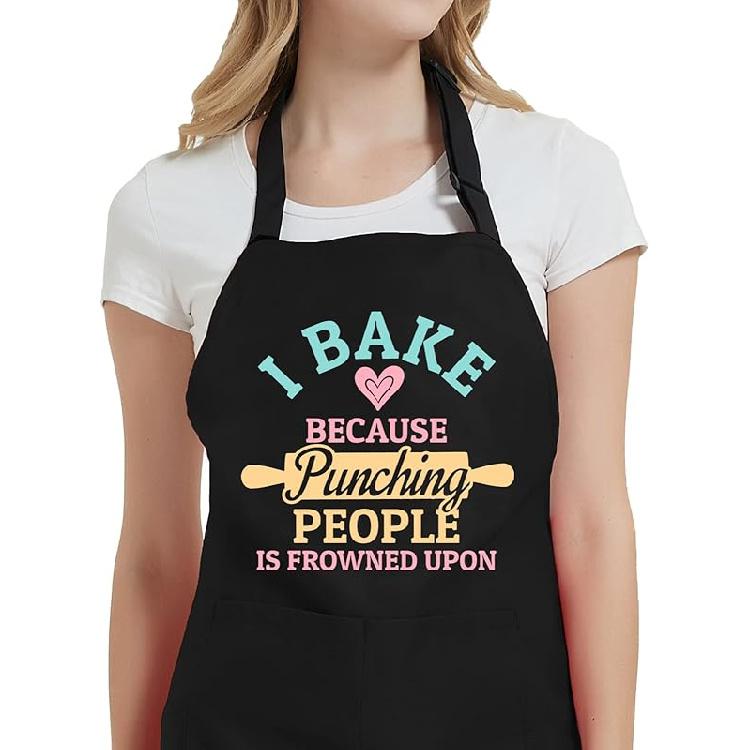

Фартуки для выпечки женские с карманами, Я пеку, потому что на людей смотрят косо, Милые подарки для выпечки друзьям-пекарям I Bake Because People is