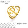 Dawapara PSI Symbol Ring for Women Men Greek Alphabet Letter Psychiatry Psychology Gifts Stainless Steel Jewelry