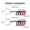 For Toyota Metal keychain key ring Car Front Trunk Grille Emblem Fender Badge Stickers Gazoo Racing TRD Corolla Yaris Rav4