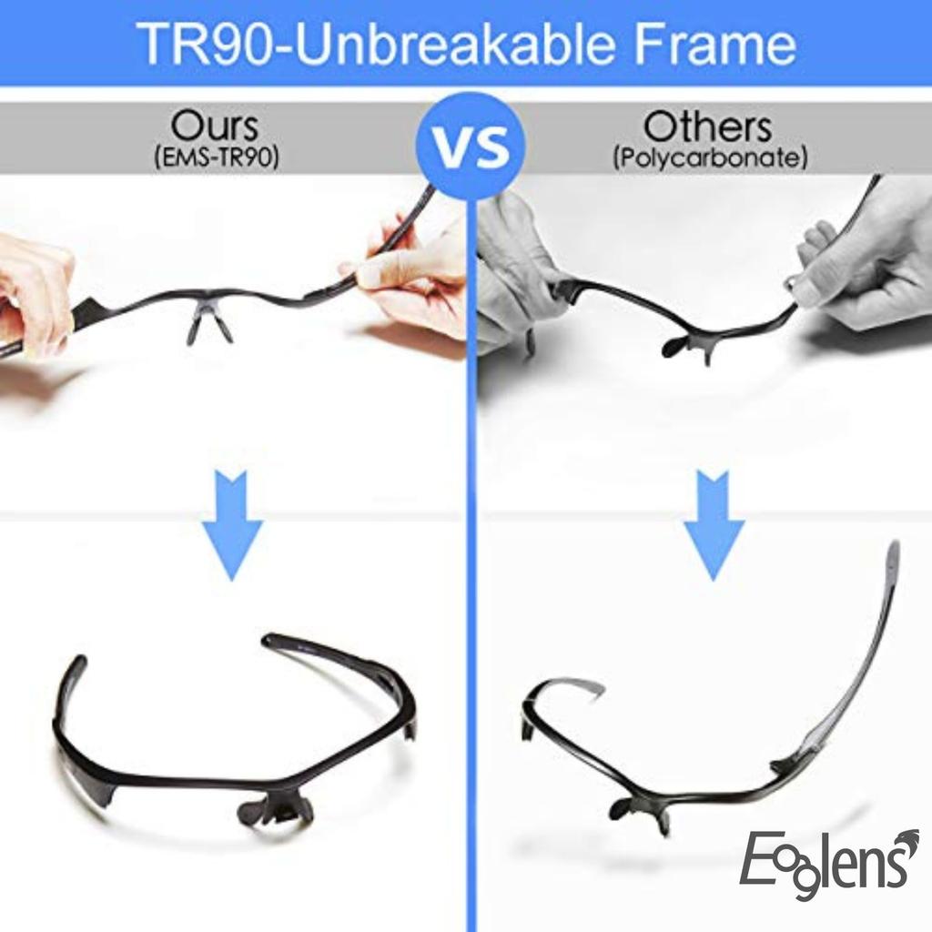 Polarized Sunglasses for Outdoor and TR90 UV Sports, Men's Women's, Wrap-around Style, Cycling, Frame, Protection.