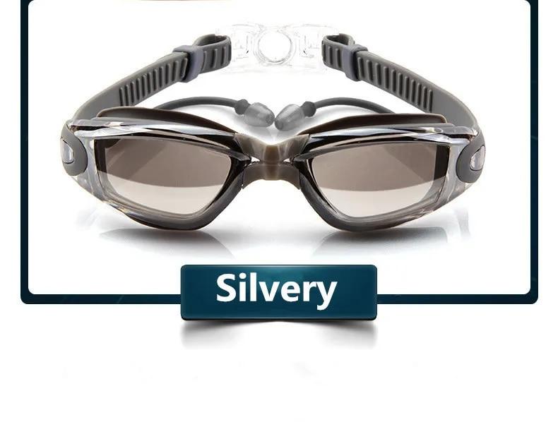 Professional Swimming Goggles Swim Glasses Electroplate Waterproof Professional Adult Anti-fog UV Protection Lens Men Women Adjustable Swim Glasses