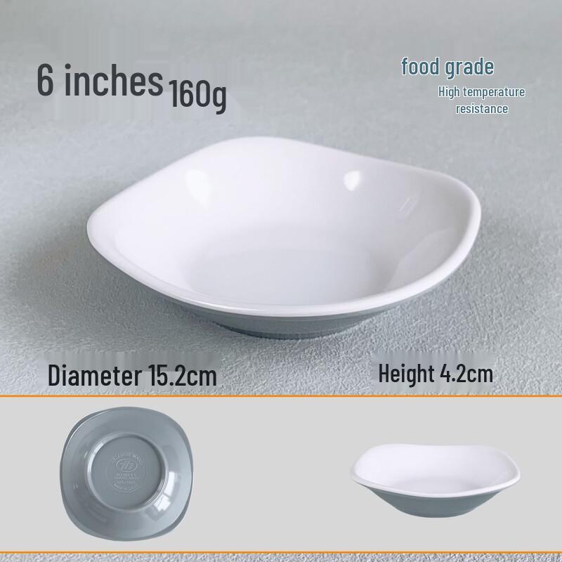 6-inch Square Melamine Heat-Resistant Sauce Dish
