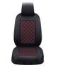 Mounted PU Leather Apron Seat Covers for Universal Fit with Red 1 Easy-Clean Cars, (Black Lines, Cover)