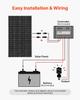 200W Monocrystalline Solar Panel, 23% High-Efficiency Mono PV Module with Stable MC4 Output & Aluminum Frame, IP65 Waterproof Solar Panel for Car Boat