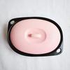 [KaKa Department Store] Microwave Heating Plate with Lid, Pink, Made in Japan, 01-03