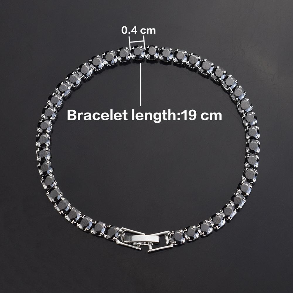 4mm Micro-inlaid Zircon Tennis Bracelet for Women  New Men Bracelet Homme Jewelry Accessories Wholesale
