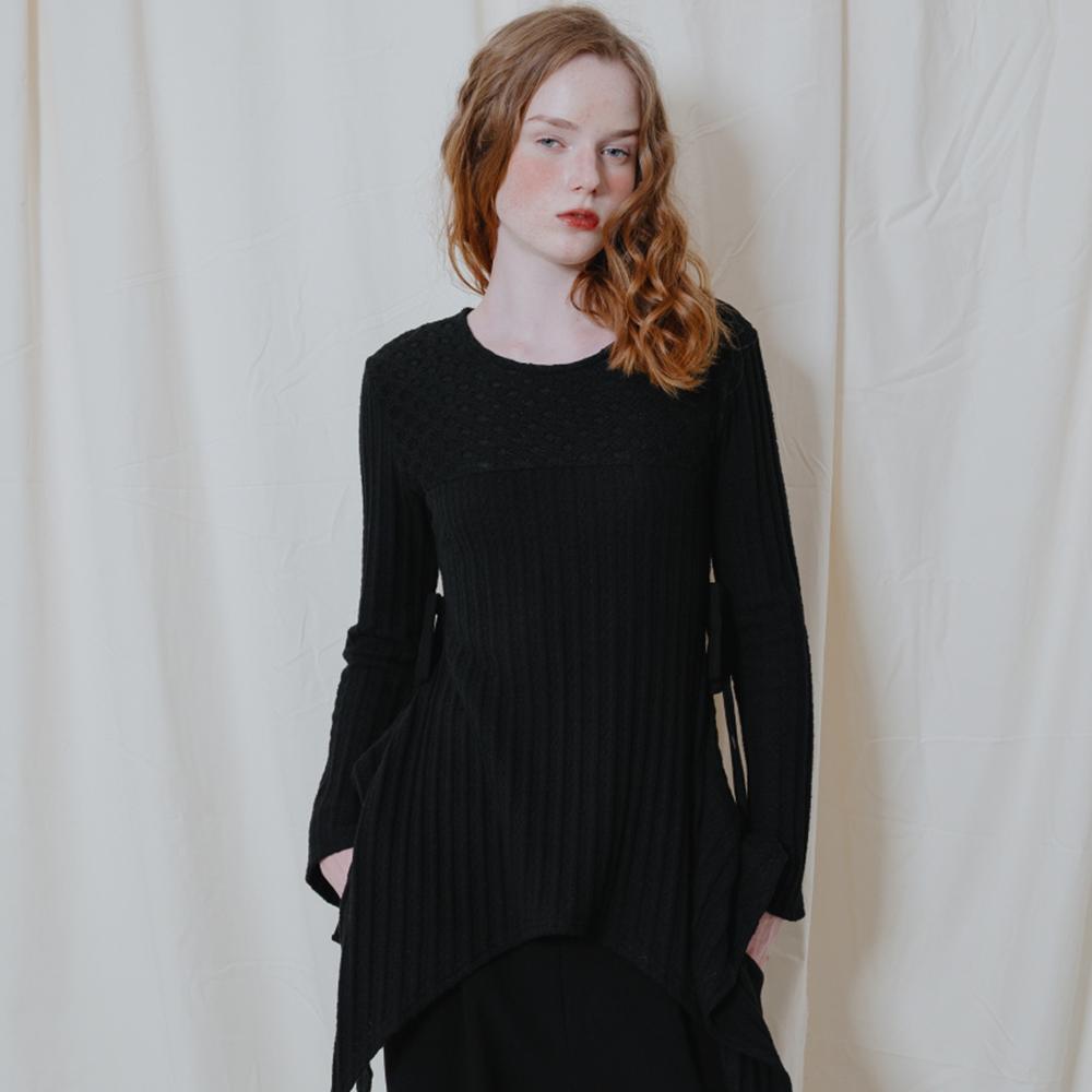 Telelu Draping Long Sleeve Black