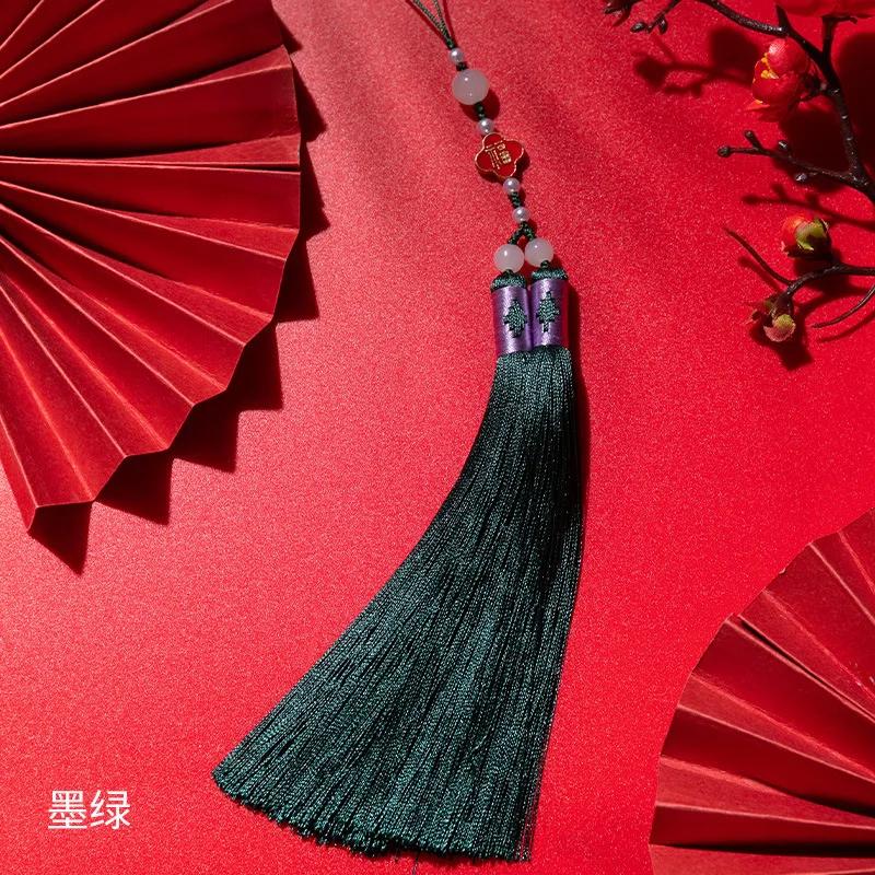 

30CM Handmade Large Double Tassel Rayon Tassel Chinese Knot Suit Interior Decoration Pendant Rope Beaded Fringe Trim Tassel length 30CM