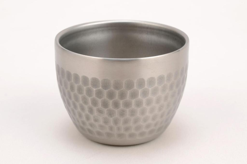 Titanium Hammered Finish Sake Cup (double-walled) PY-C018