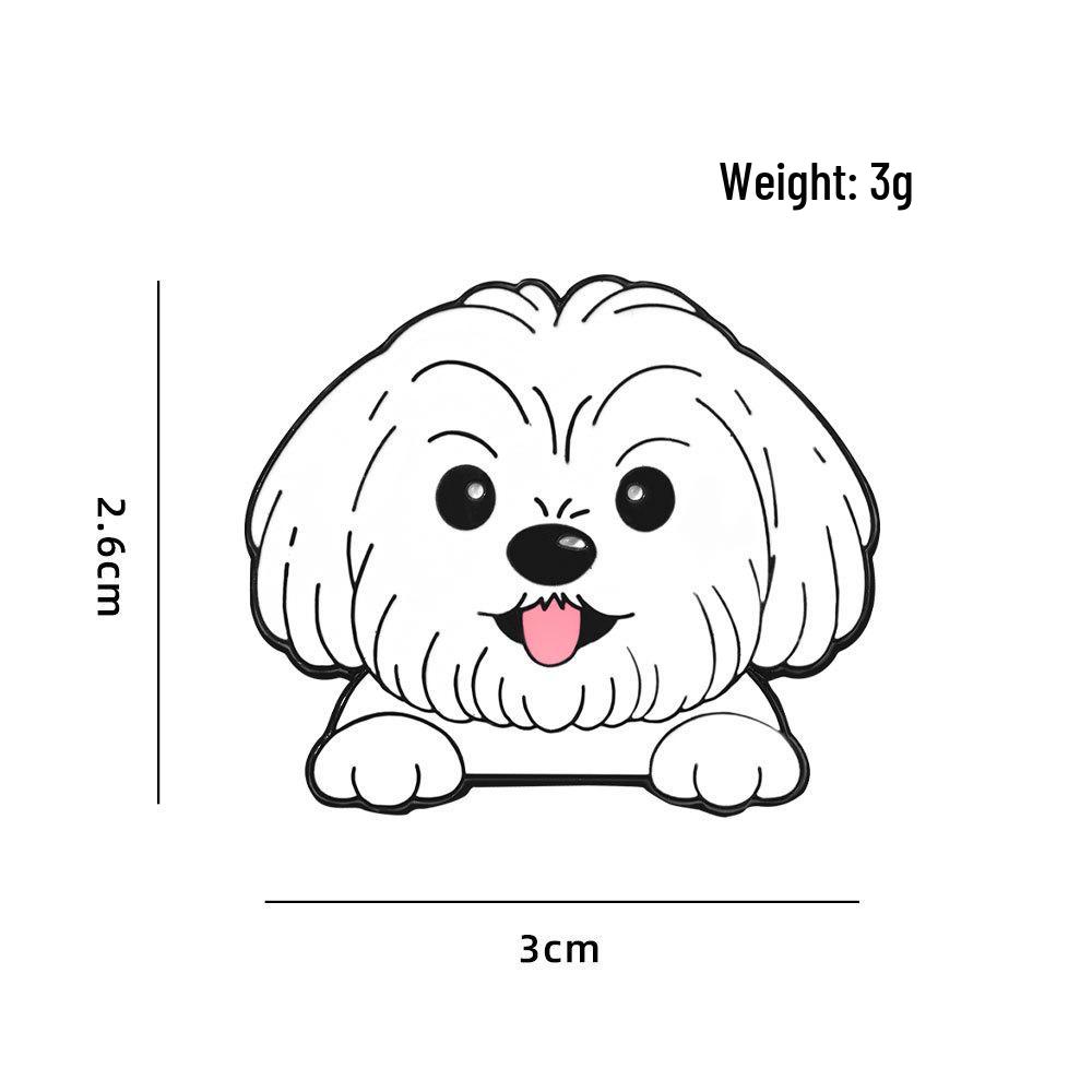 Cute Corgi & Border Collie Metal Badge Brooch - Cartoon Animal Pin for Dogs