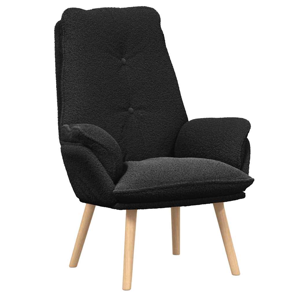 Armchair Black 69 X 74 X 93 Cm Sherpa Fabric