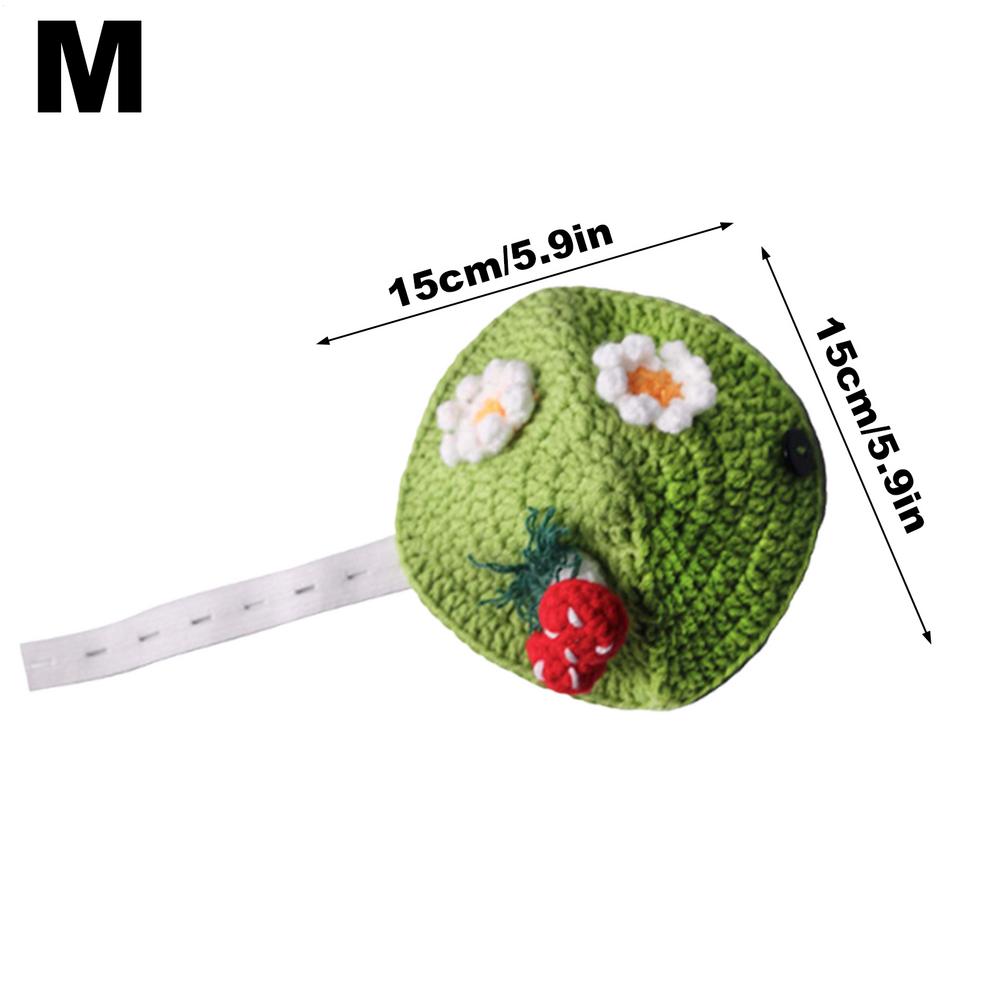 Tortoise Clothes Knitted Cute Adjustable Warm Knitted Tortoise Costume With Flower For Winter Cold Weather Outdoor Indoor