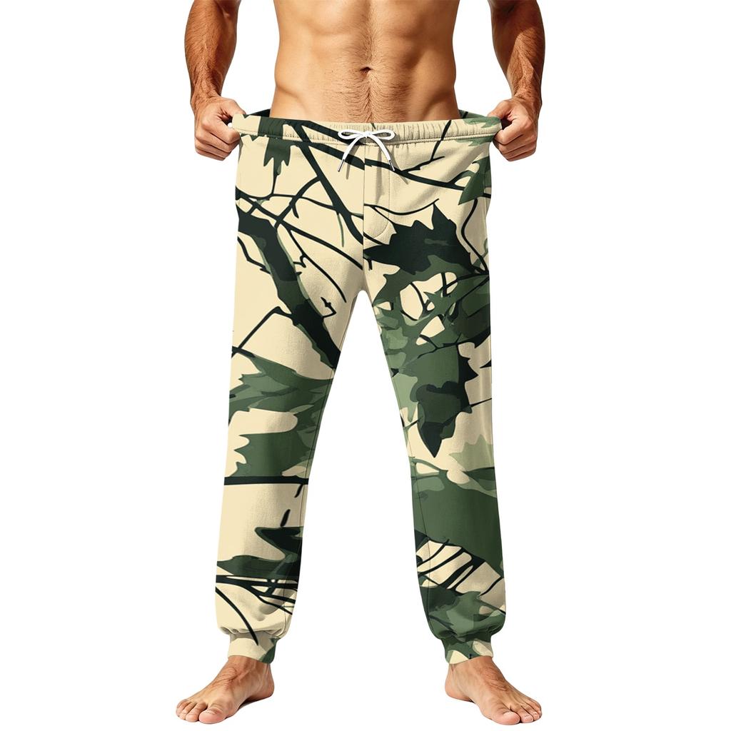 Men's Fall Winter Sleep Pants Cozy Pajama Bottoms for Home Relaxation