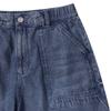 Customellow Blue Double Knee Denim Shorts Cwpam25372bux