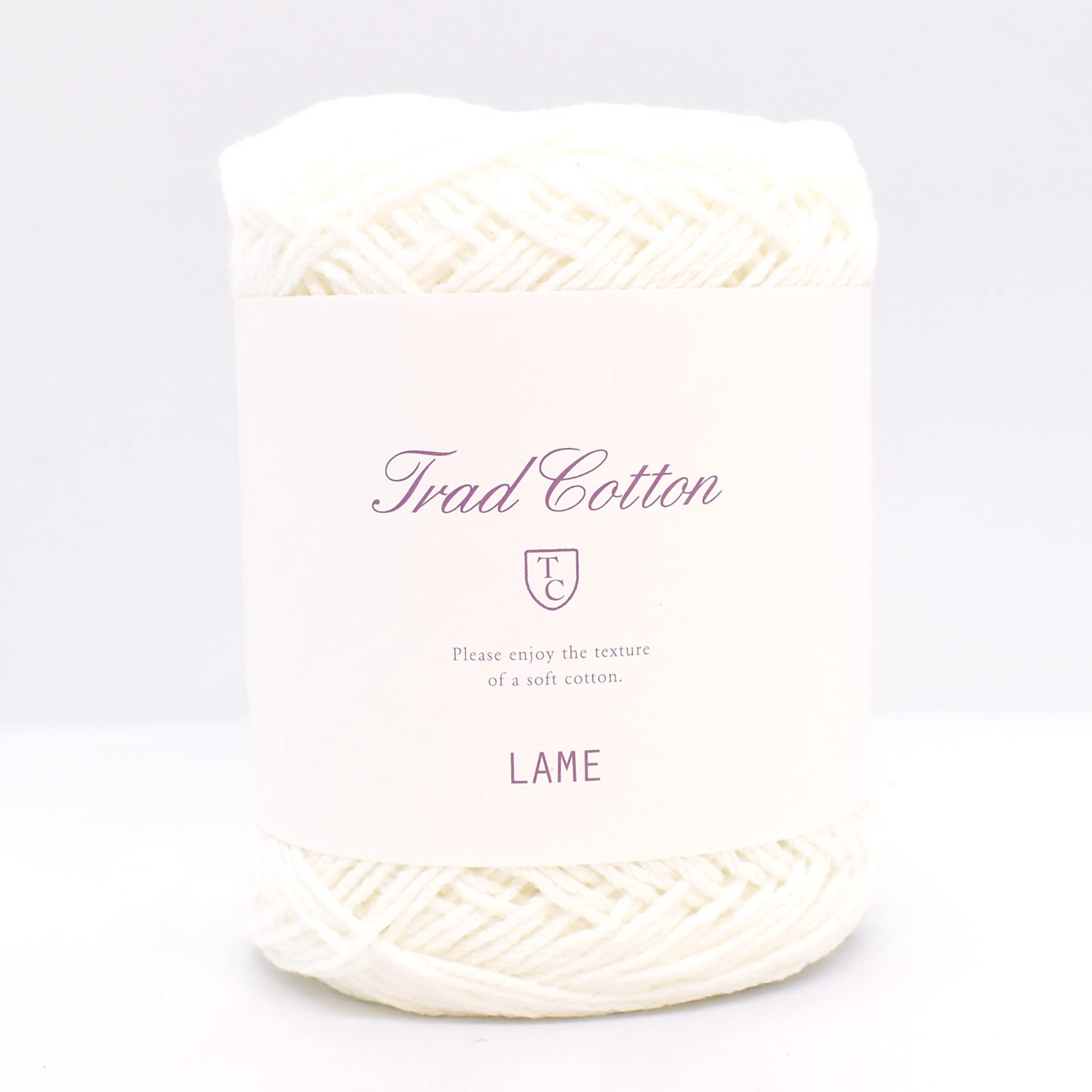 

[Set of 2 bags of 5 balls] Yokota DARUMA Traditional Cotton Lamé Cotton Yarn, Medium-Fine, Col. 1, Off White, 25g, Approx. 92m, 10 balls, 3463