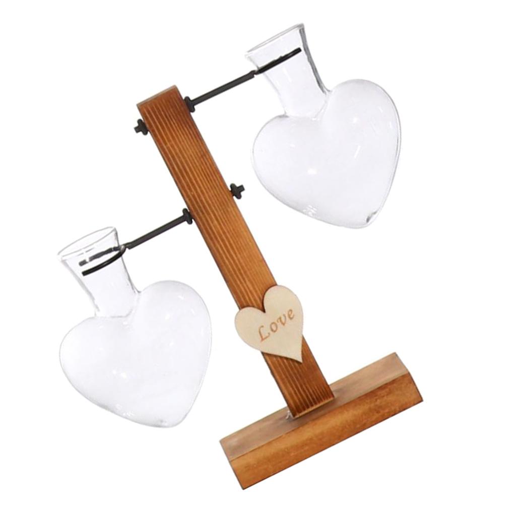 2pcs Shaped Vase in Wooden to Clean Planter