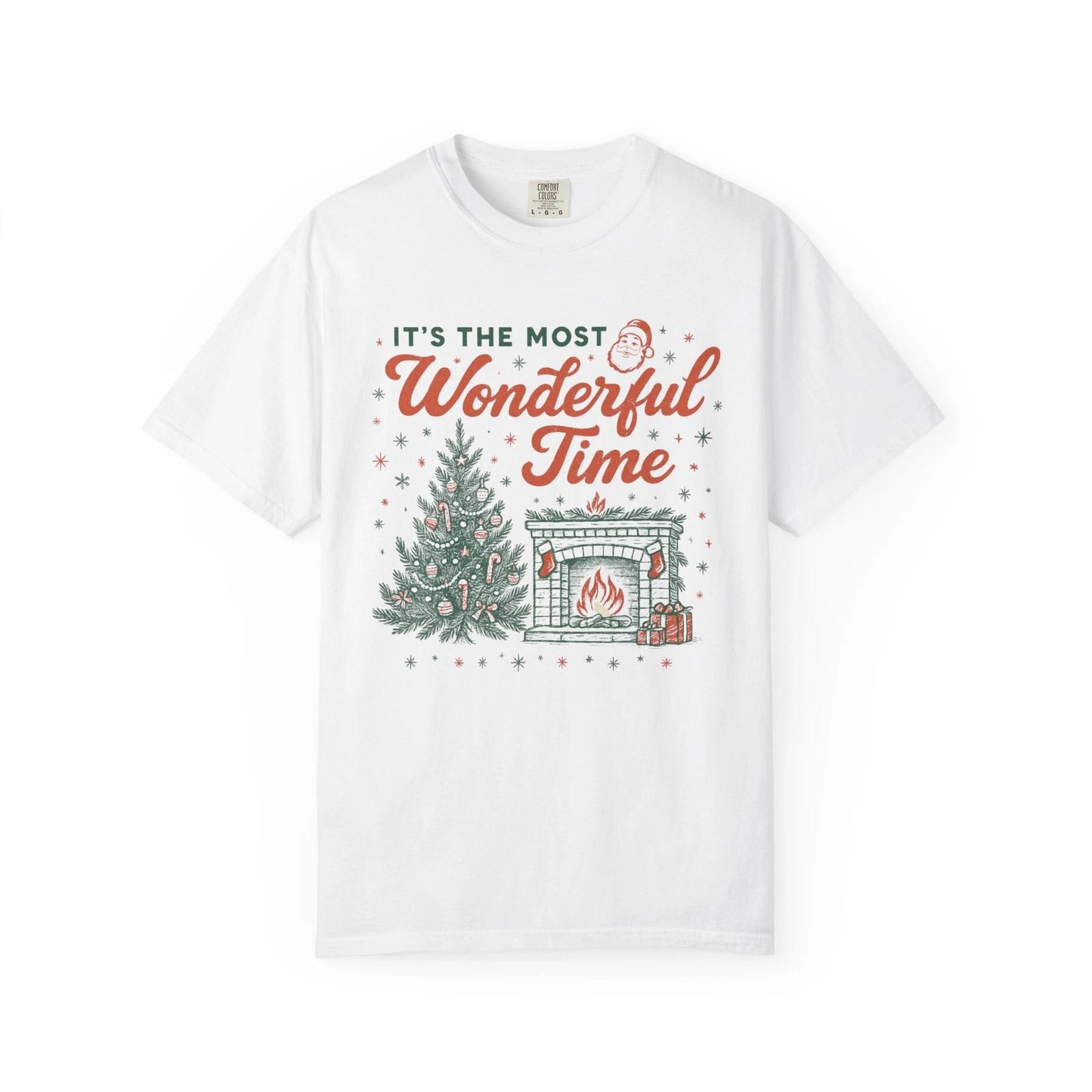 

Christmas Cheer , Holiday Spirit, Festive Season, Most Wonderful Time Top, 3XL