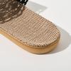 Eleganti pantofole da donna in lino con rifiniture in pizzo, scarpe estive perfette per le signore